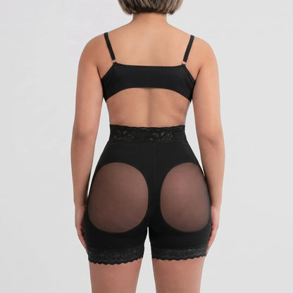 SHORT FAJA 2 EN 1 CON ENCAJE SILICONADA Y LEVANTA GLÚTEOS